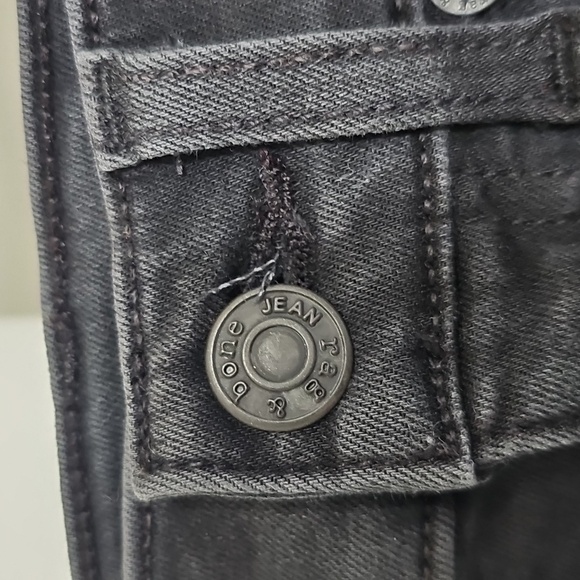 Rag & Bone High Rise Skinny Jeans Distressed Knees/Raw Hem Dark Gray Siz… - Picture 7 of 13